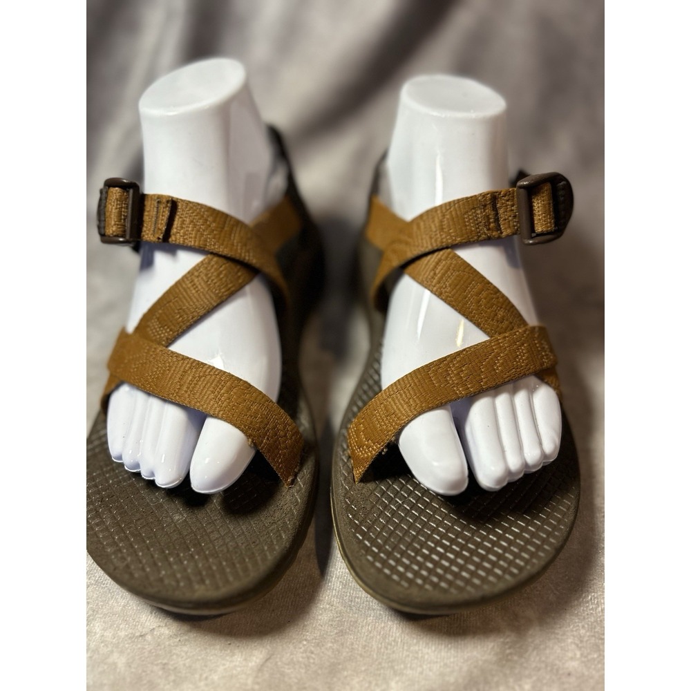 Chaco Men's Brown Strappy Sport Sandals Adjustable Strap Buckle Rubber Sole